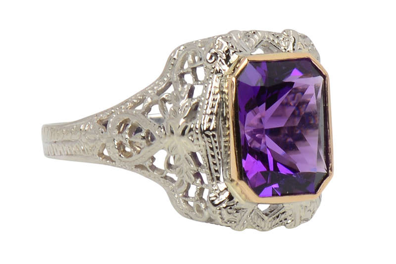Jazz Hands - Stellar Amethyst Filigree Ring