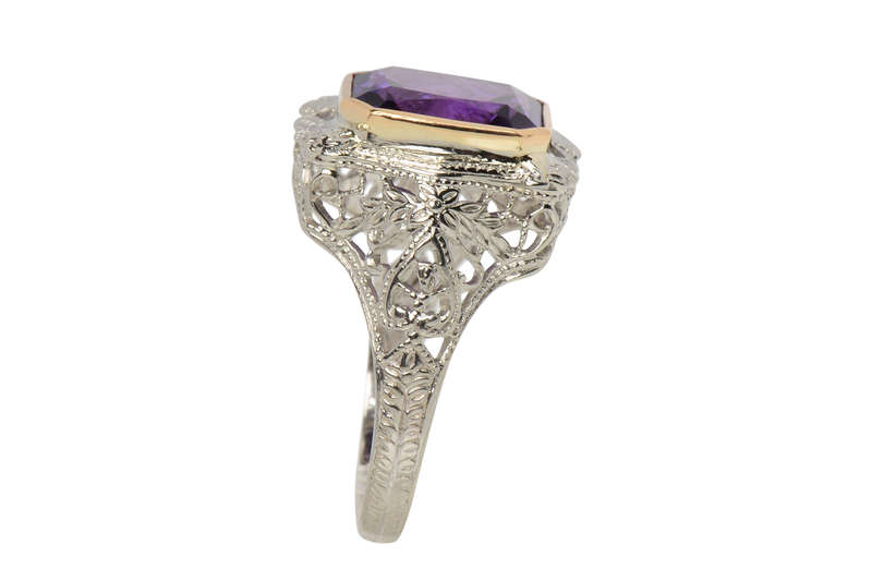 Jazz Hands - Stellar Amethyst Filigree Ring