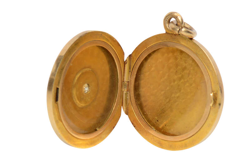 Edwardian Round Gold & Diamond Locket