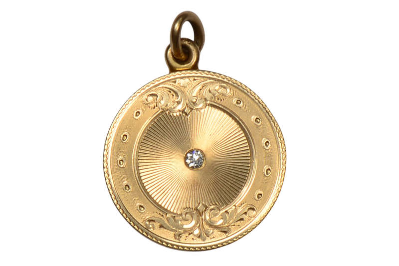 Edwardian Round Gold & Diamond Locket