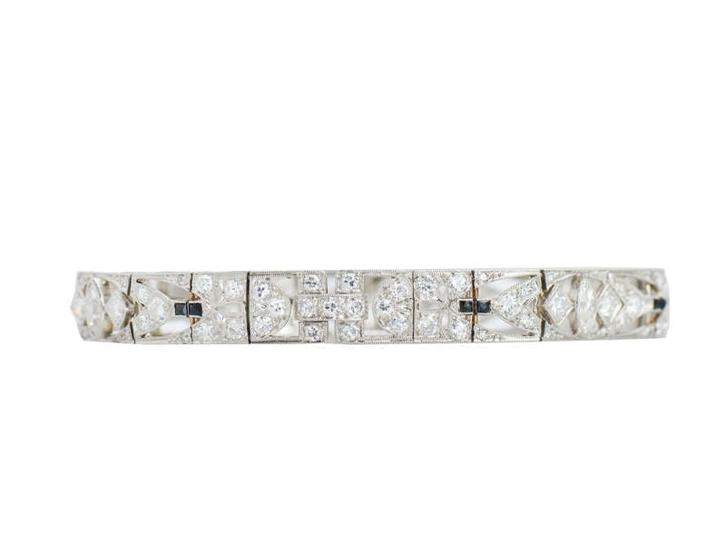 Art Deco Onyx Diamond Bracelet