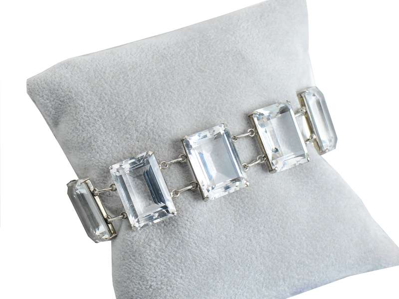 Ice Palace: Art Deco Rock Crystal Bracelet