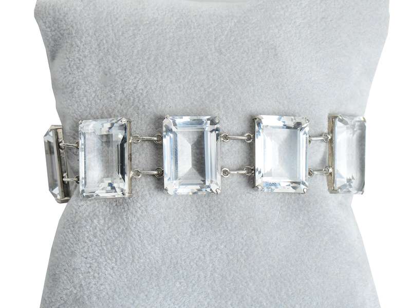 Ice Palace: Art Deco Rock Crystal Bracelet