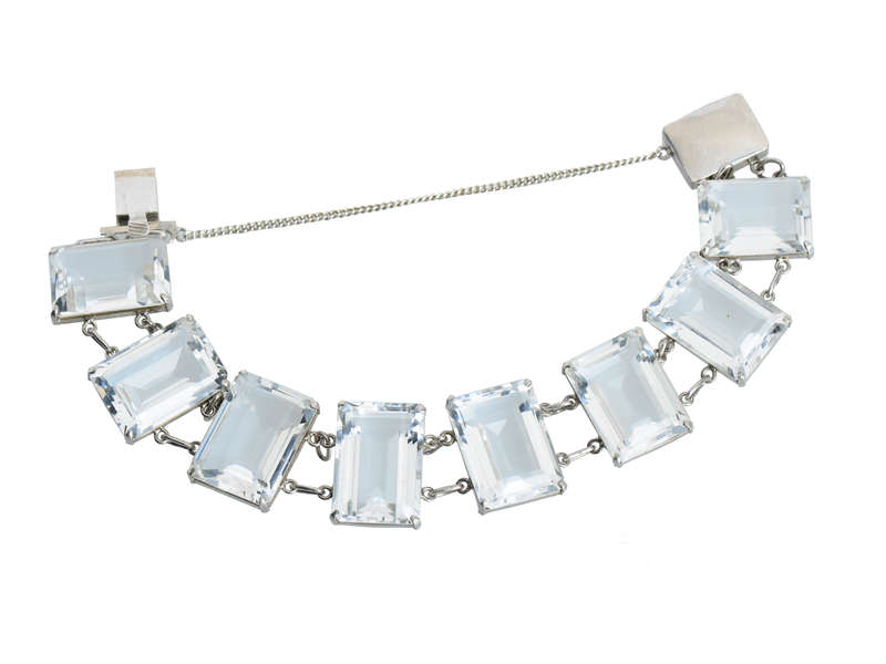 Ice Palace: Art Deco Rock Crystal Bracelet