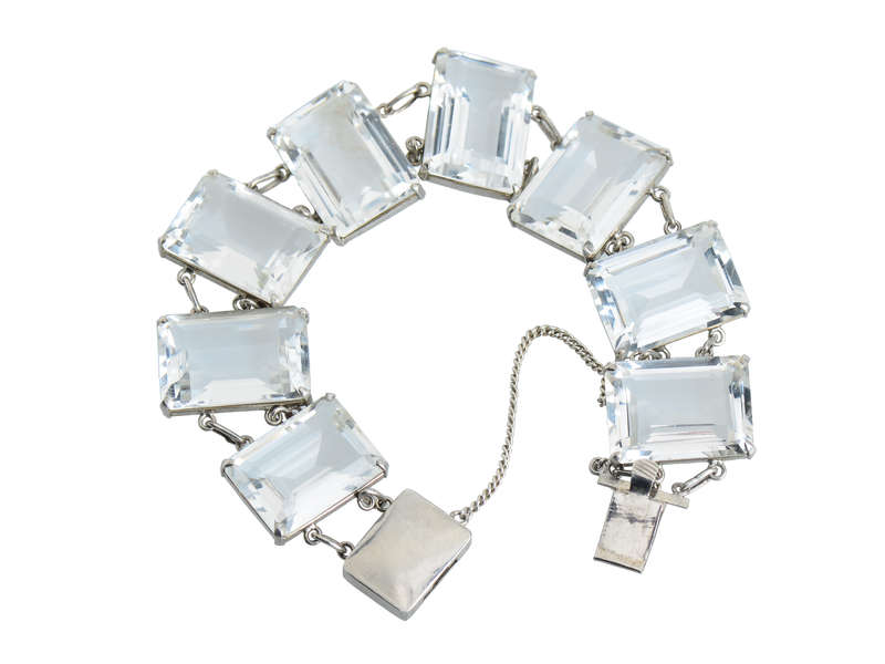 Ice Palace: Art Deco Rock Crystal Bracelet