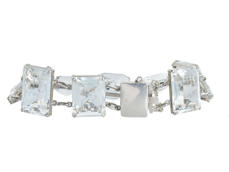 Ice Palace: Art Deco Rock Crystal Bracelet