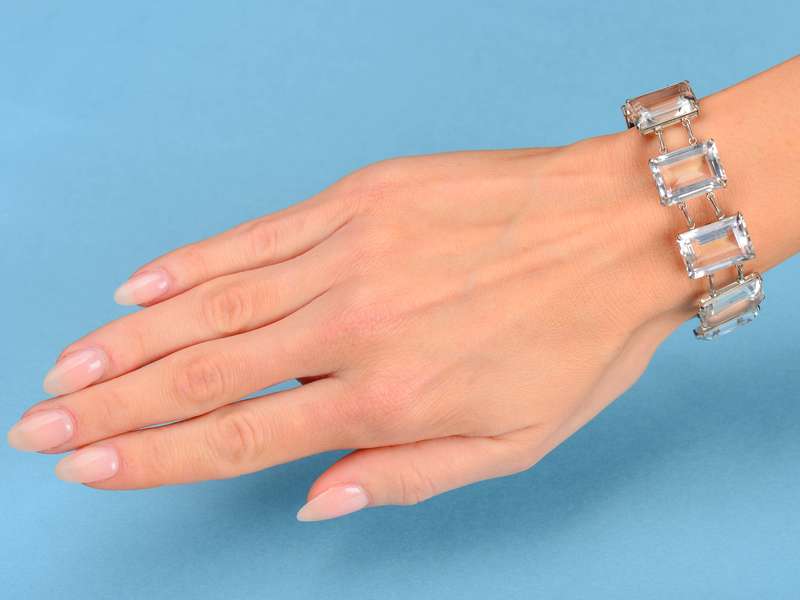 Ice Palace: Art Deco Rock Crystal Bracelet