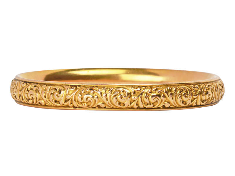 
                      
                        Krementz Glory - Repoussé Antique Bangle Bracelet
                      
                    