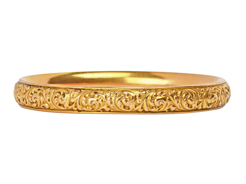 
                      
                        Krementz Glory - Repoussé Antique Bangle Bracelet
                      
                    