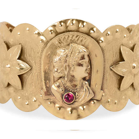 Vintage Authentic Gypsy Roma Cuff Bracelet