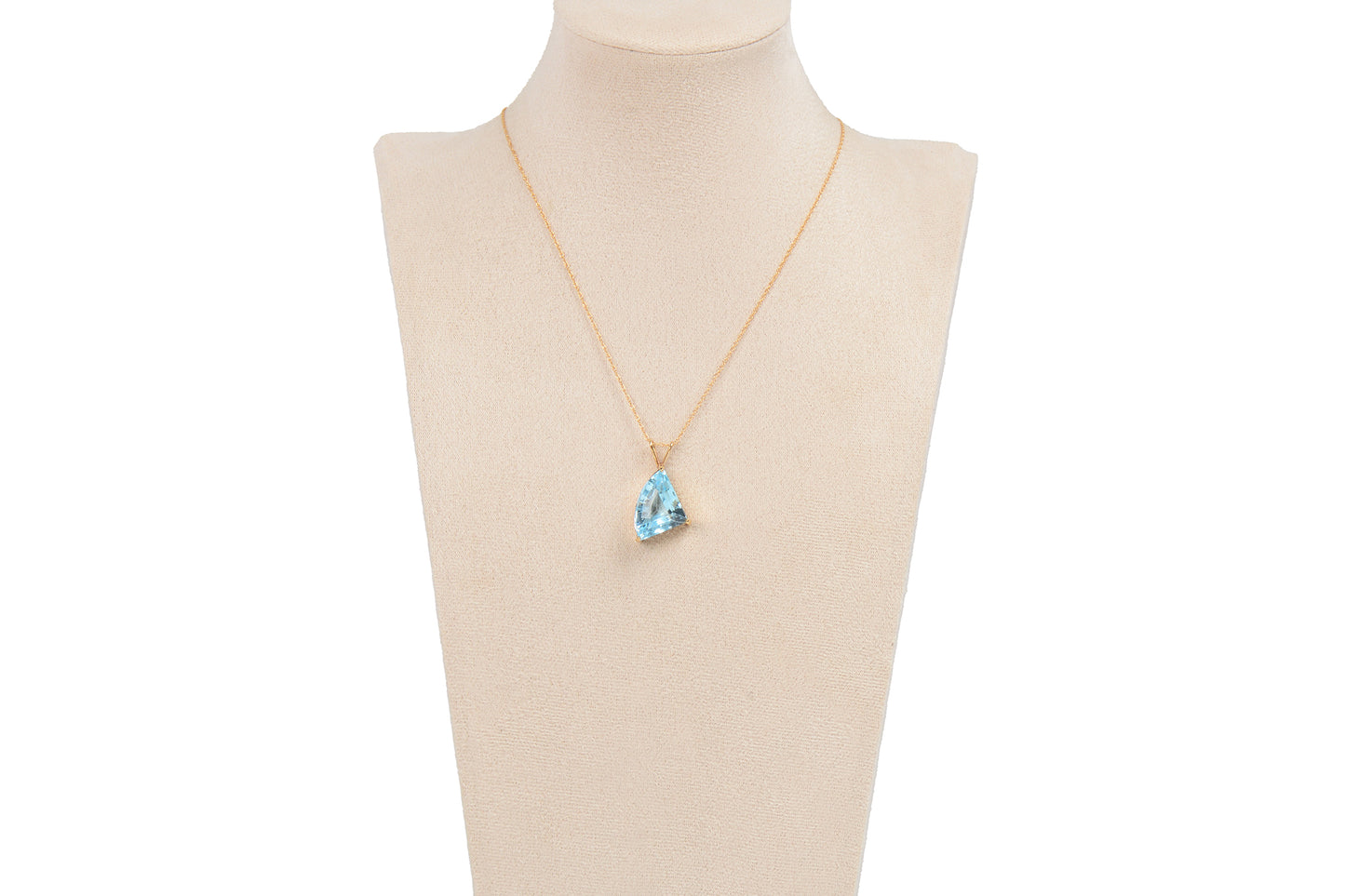 Momentum - Blue Topaz Gold Pendant
