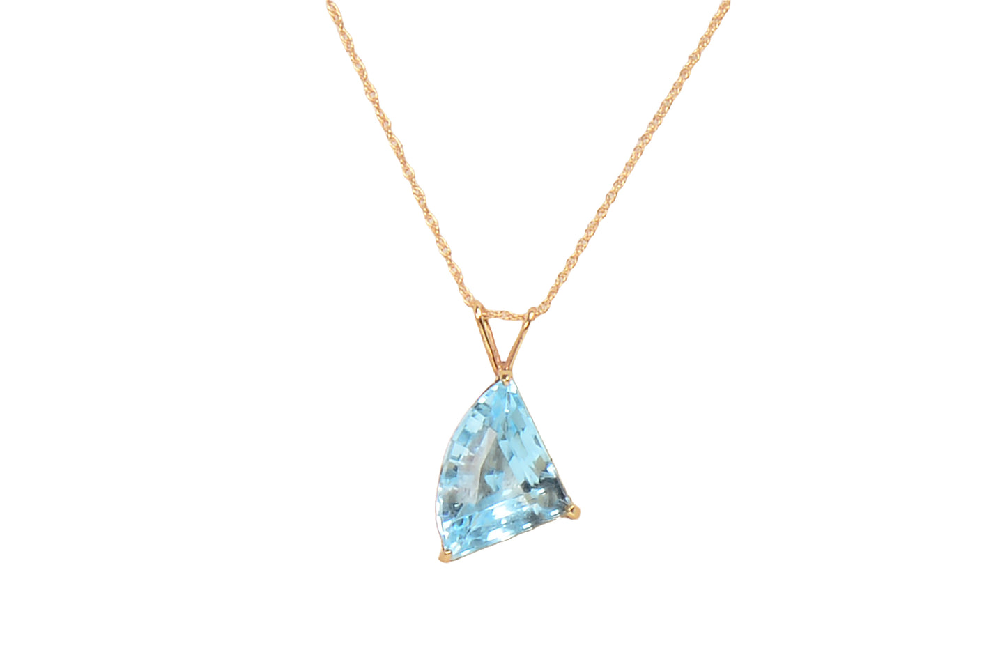 Momentum - Blue Topaz Gold Pendant