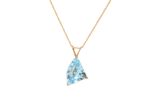 Momentum - Blue Topaz Gold Pendant
