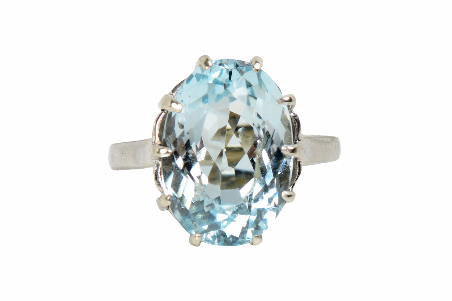 Vintage Blue Topaz Solitaire Ring