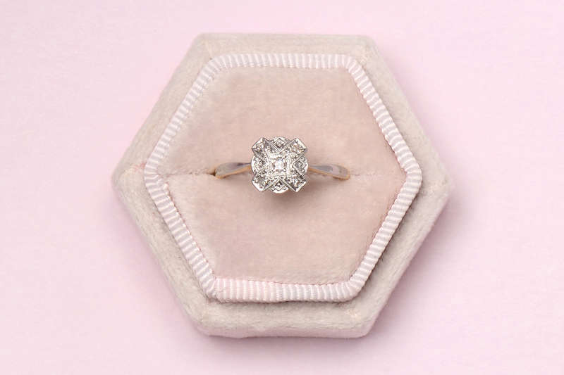 
                      
                        Vintage Antique Diamond Engagement Ring
                      
                    