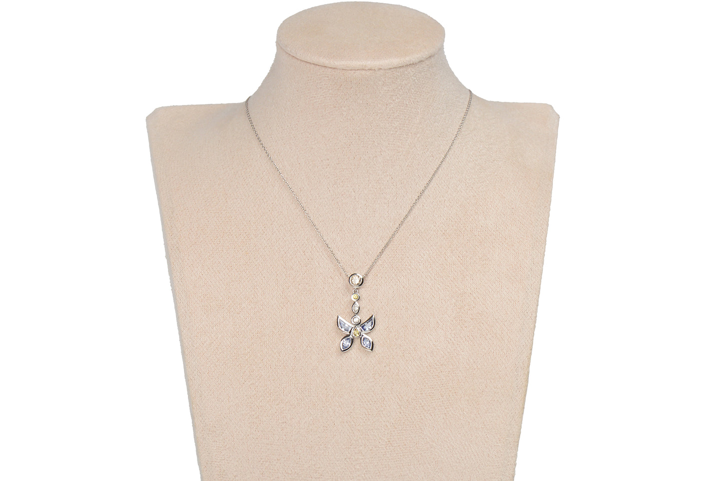 Butterfly Beauty - Colored Sapphire & Diamond Necklace
