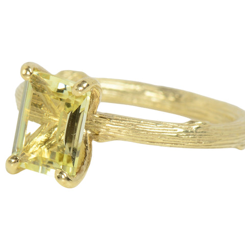 Citrine Tree Motif Ring