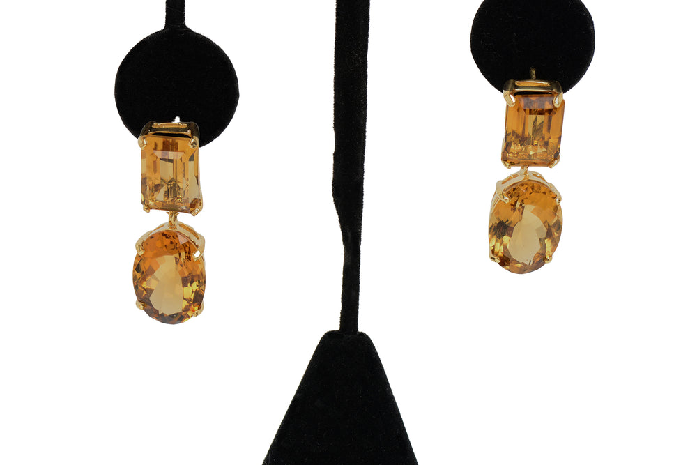Pop Art - Citrine Earrings in Vermeil Sterling