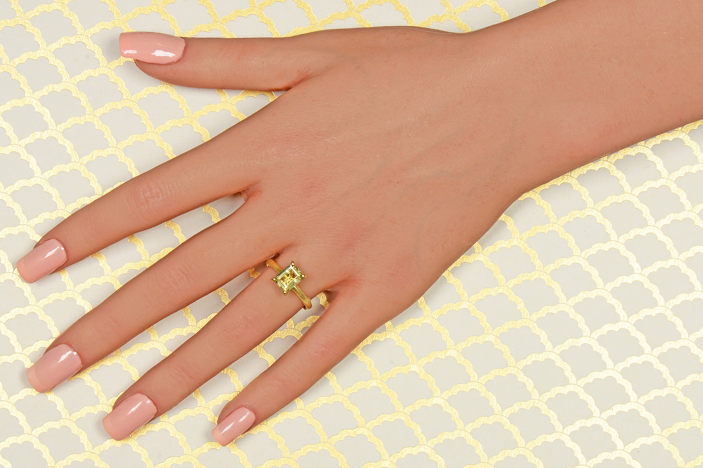 Citrine Tree Motif Ring