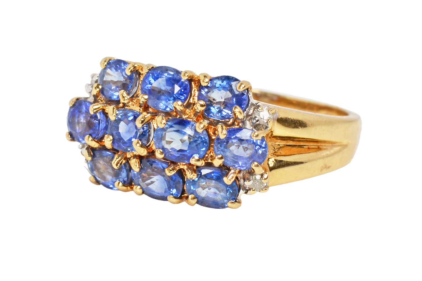 Vintage Cornflower Blue Sapphire Gold Ring