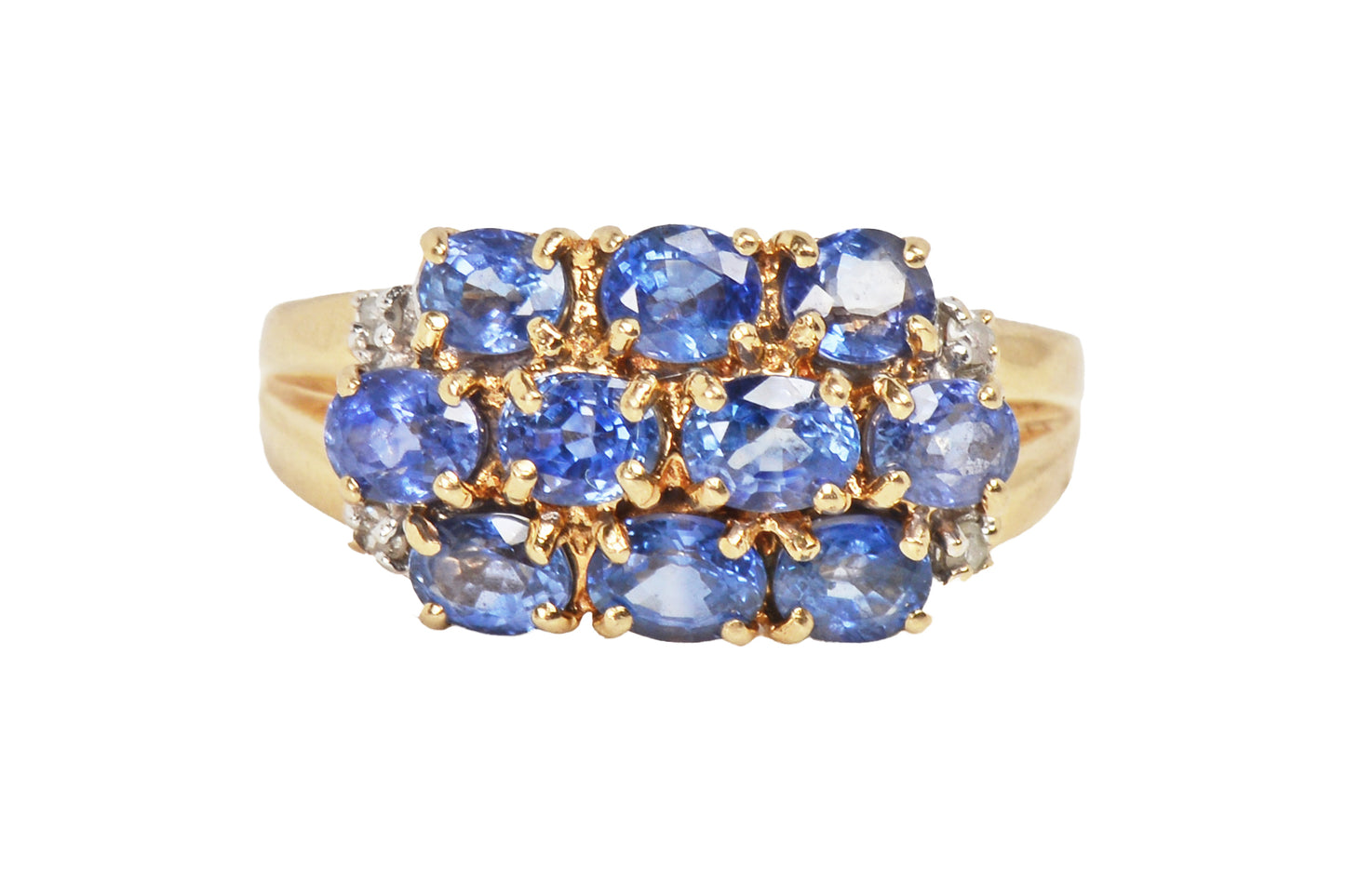 Vintage Cornflower Blue Sapphire Gold Ring