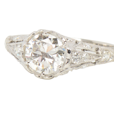 Forever Romance 1.15 C Diamond Platinum Ring