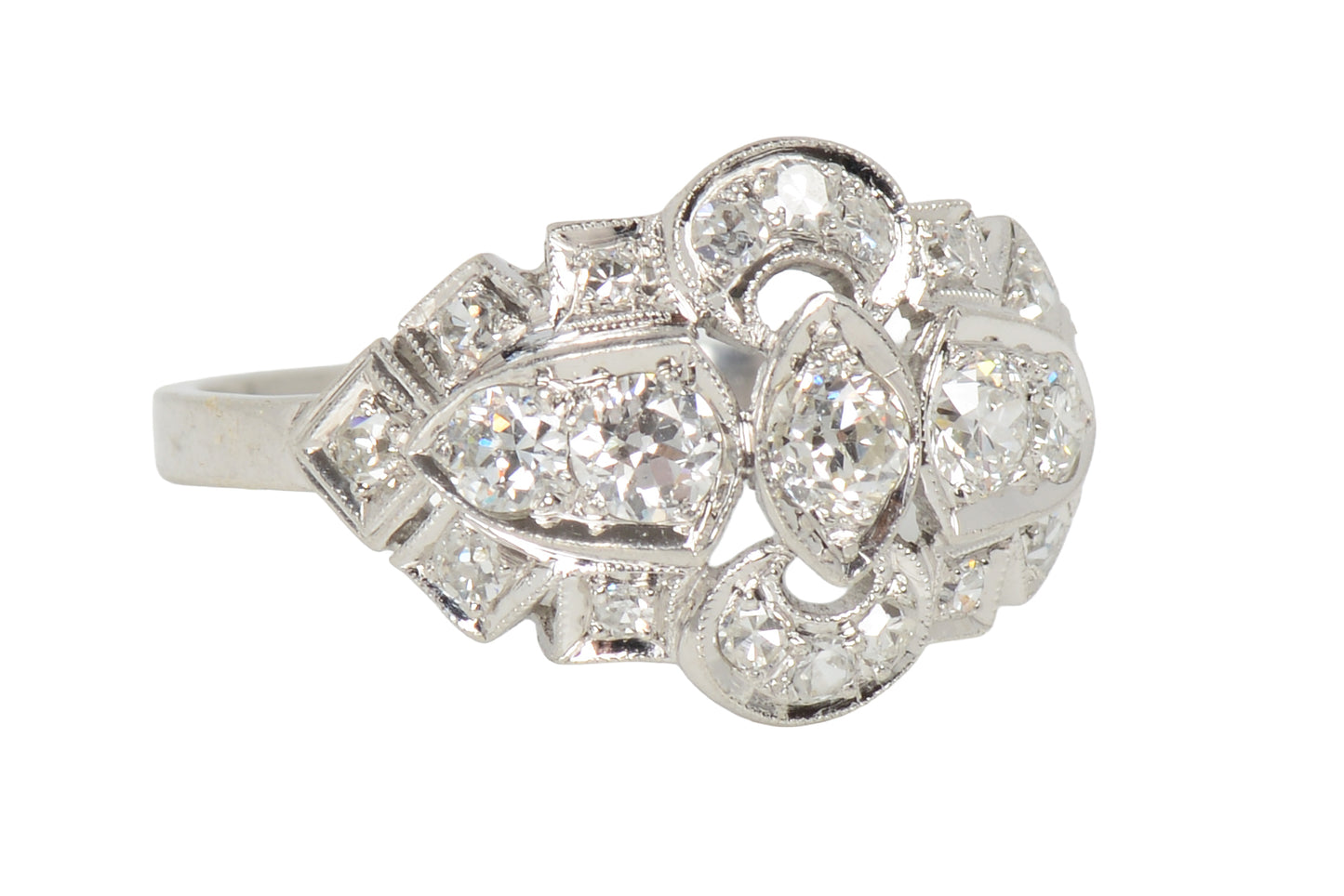 Its a Fine Line - Antique Diamond Platinum Ring