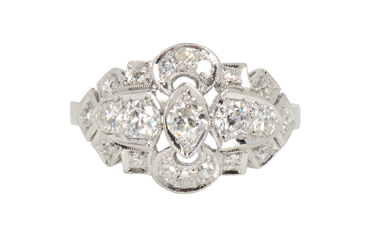 Its a Fine Line - Antique Diamond Platinum Ring
