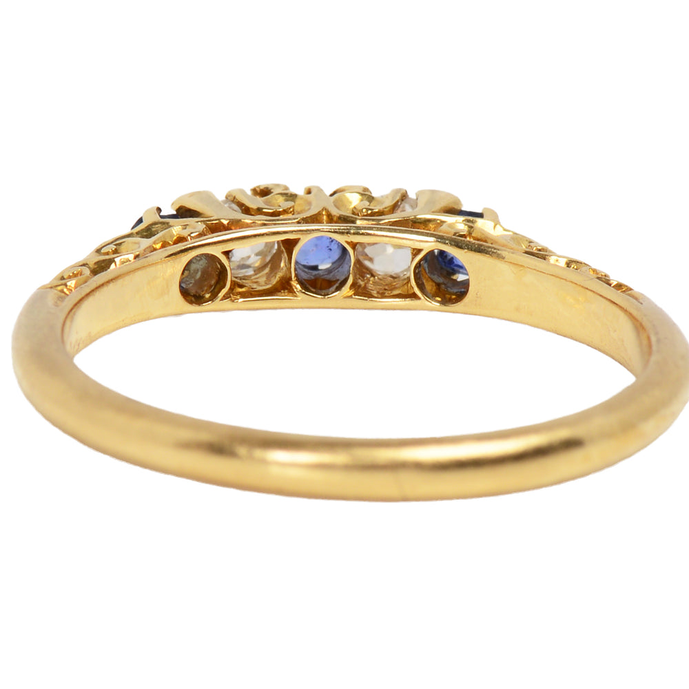 
                      
                        Edwardian Sapphire Diamond Wedding Band
                      
                    