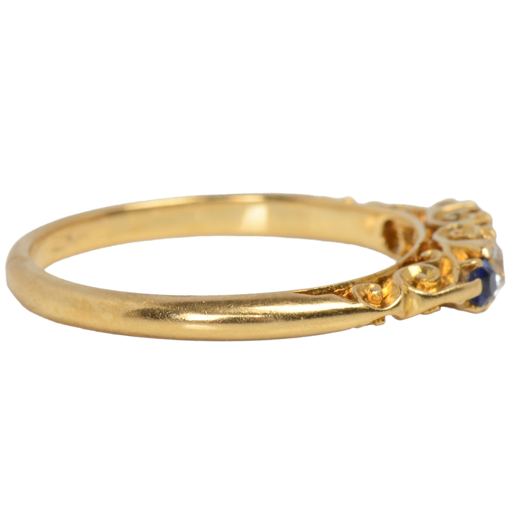 
                      
                        Edwardian Sapphire Diamond Wedding Band
                      
                    
