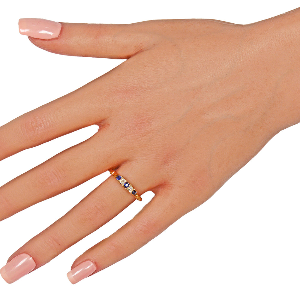 
                      
                        Edwardian Sapphire Diamond Wedding Band
                      
                    