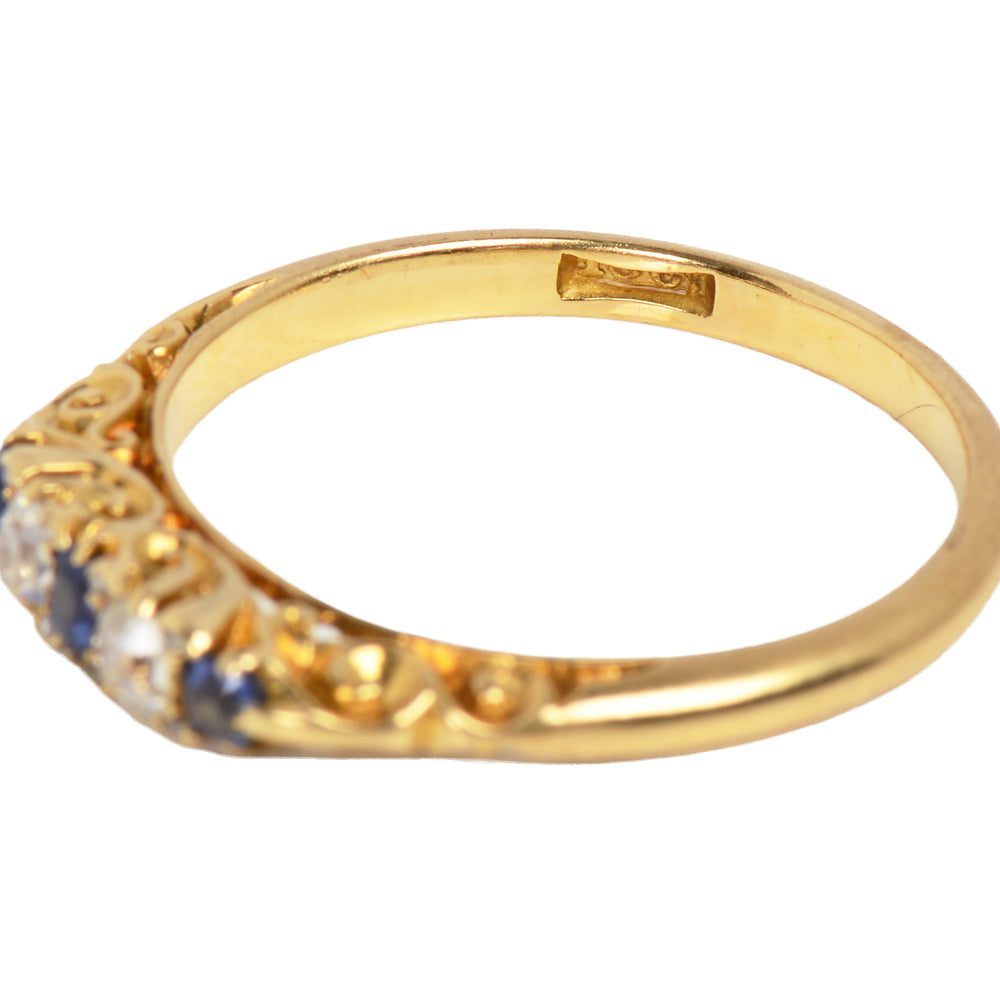 
                      
                        Edwardian Sapphire Diamond Wedding Band
                      
                    