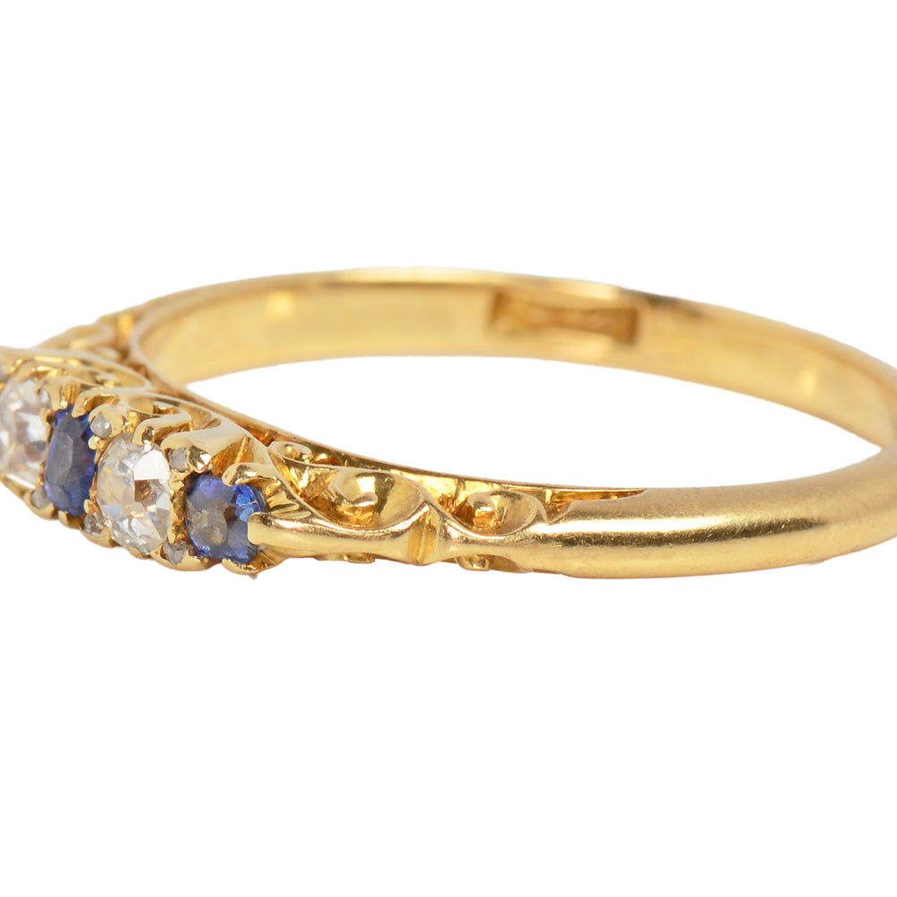
                      
                        Edwardian Sapphire Diamond Wedding Band
                      
                    