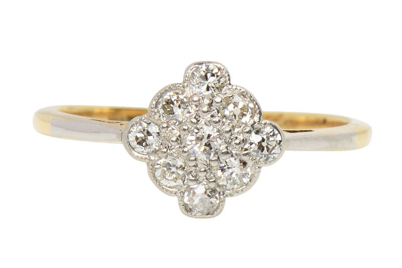 Double Diamonds - Early 20th C. Engagement Ring