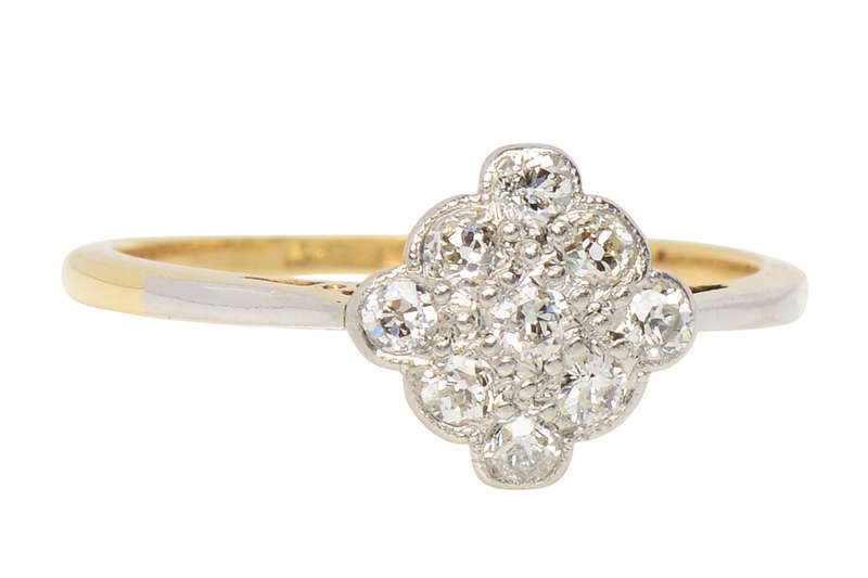 Double Diamonds - Early 20th C. Engagement Ring