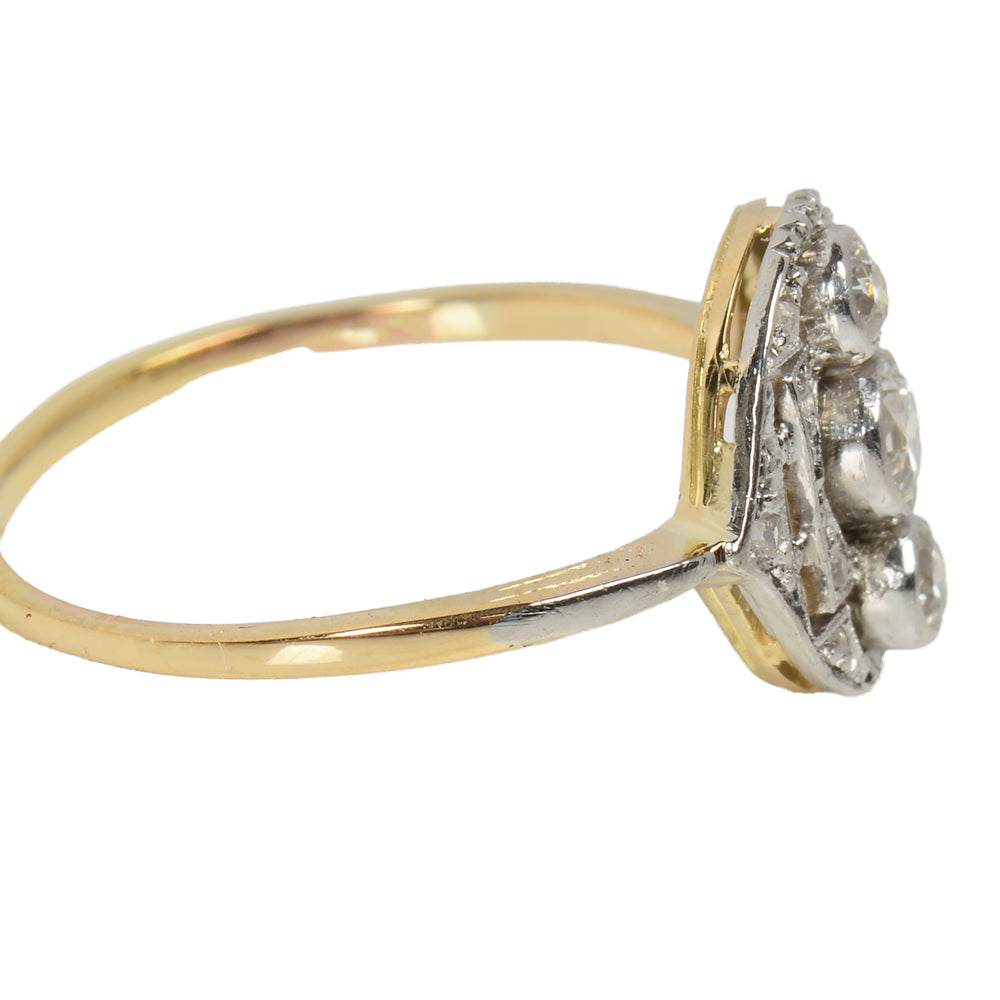 
                      
                        Oval Three Diamond Antique Ring
                      
                    