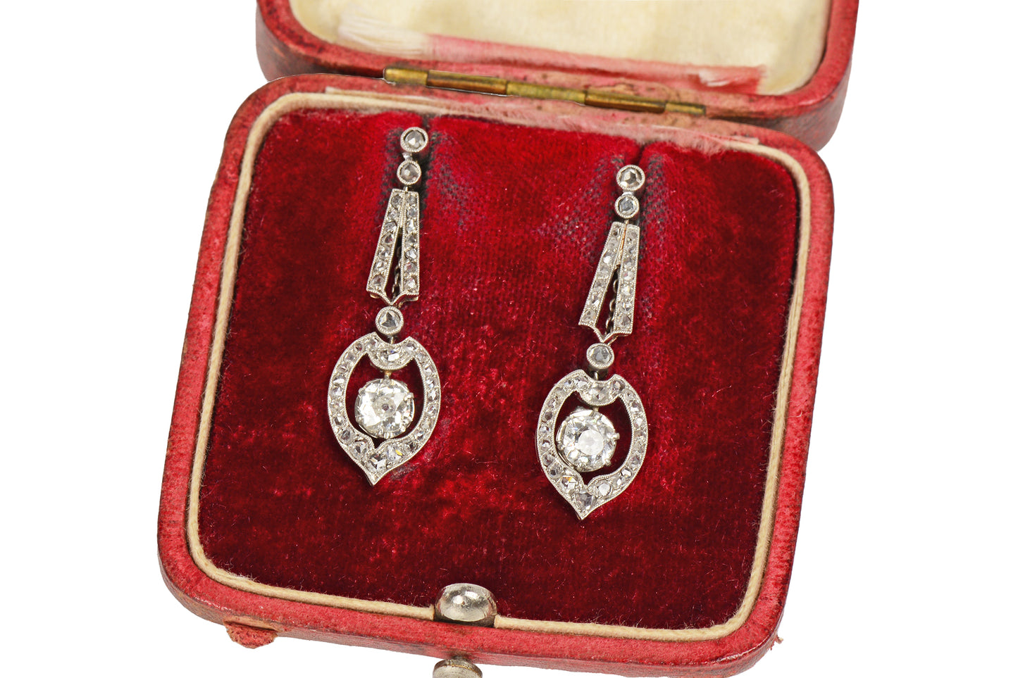 Belle Epoque Diamond Dangle Earrings Original Box