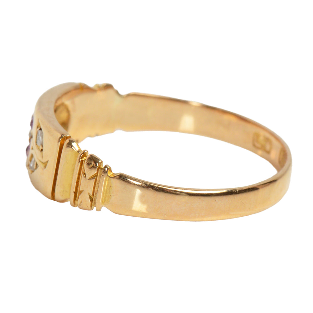 
                      
                        Ruby Diamond Flower Motif Ring of 1892
                      
                    