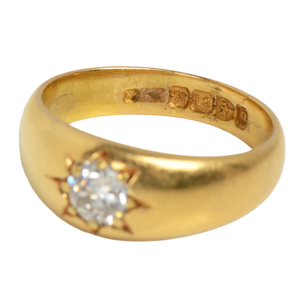 
                      
                        Solitaire Old European Cut 18k Gold Ring From 1899
                      
                    