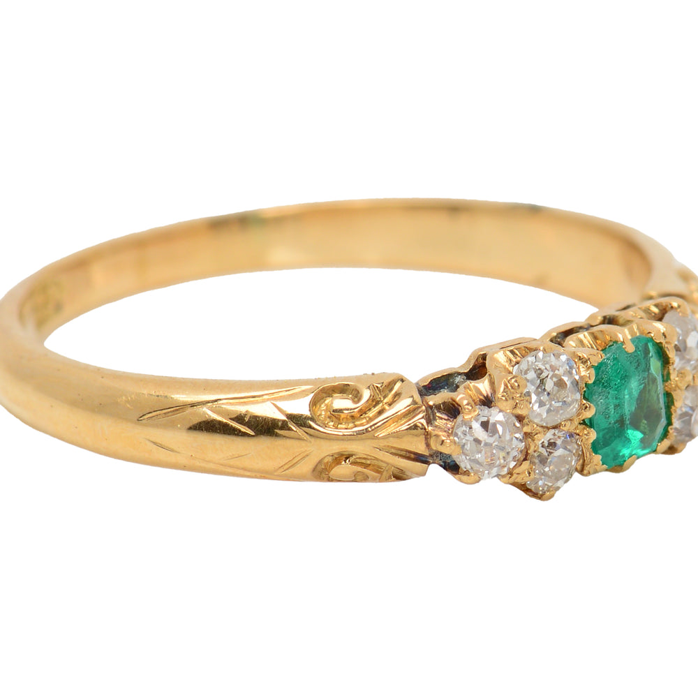 
                      
                        Ask Me - Edwardian Antique Emerald Diamond Ring
                      
                    