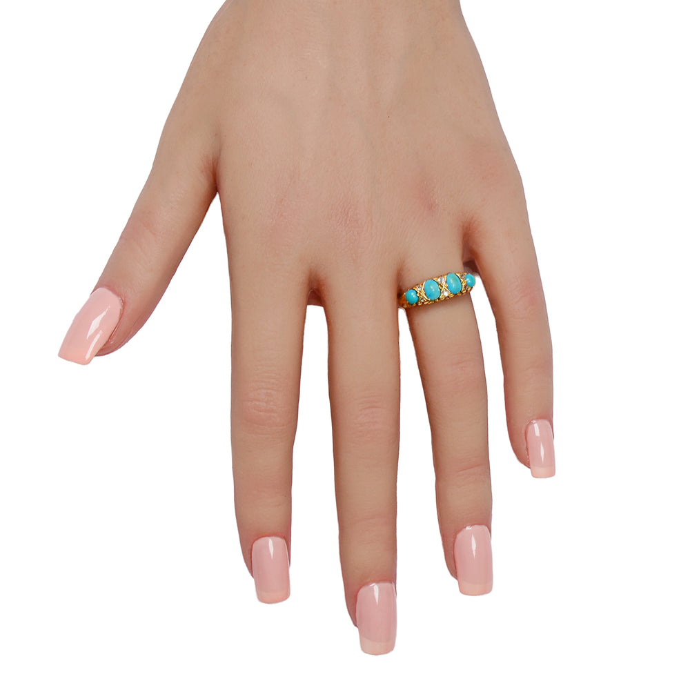 
                      
                        Antique Turquoise Diamond Ring of 1910
                      
                    