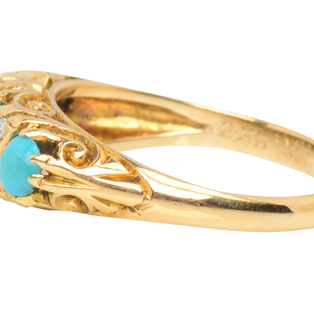 
                      
                        Antique Turquoise Diamond Ring of 1910
                      
                    