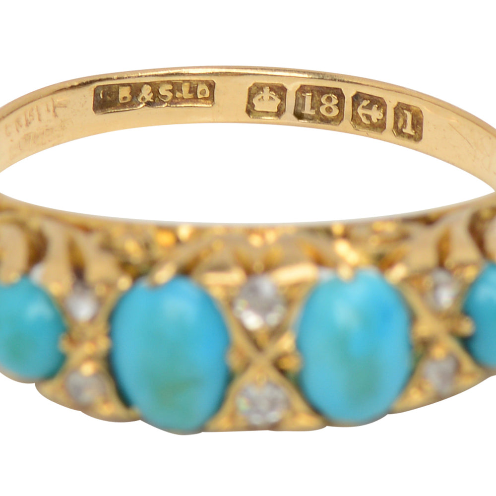 
                      
                        Antique Turquoise Diamond Ring of 1910
                      
                    