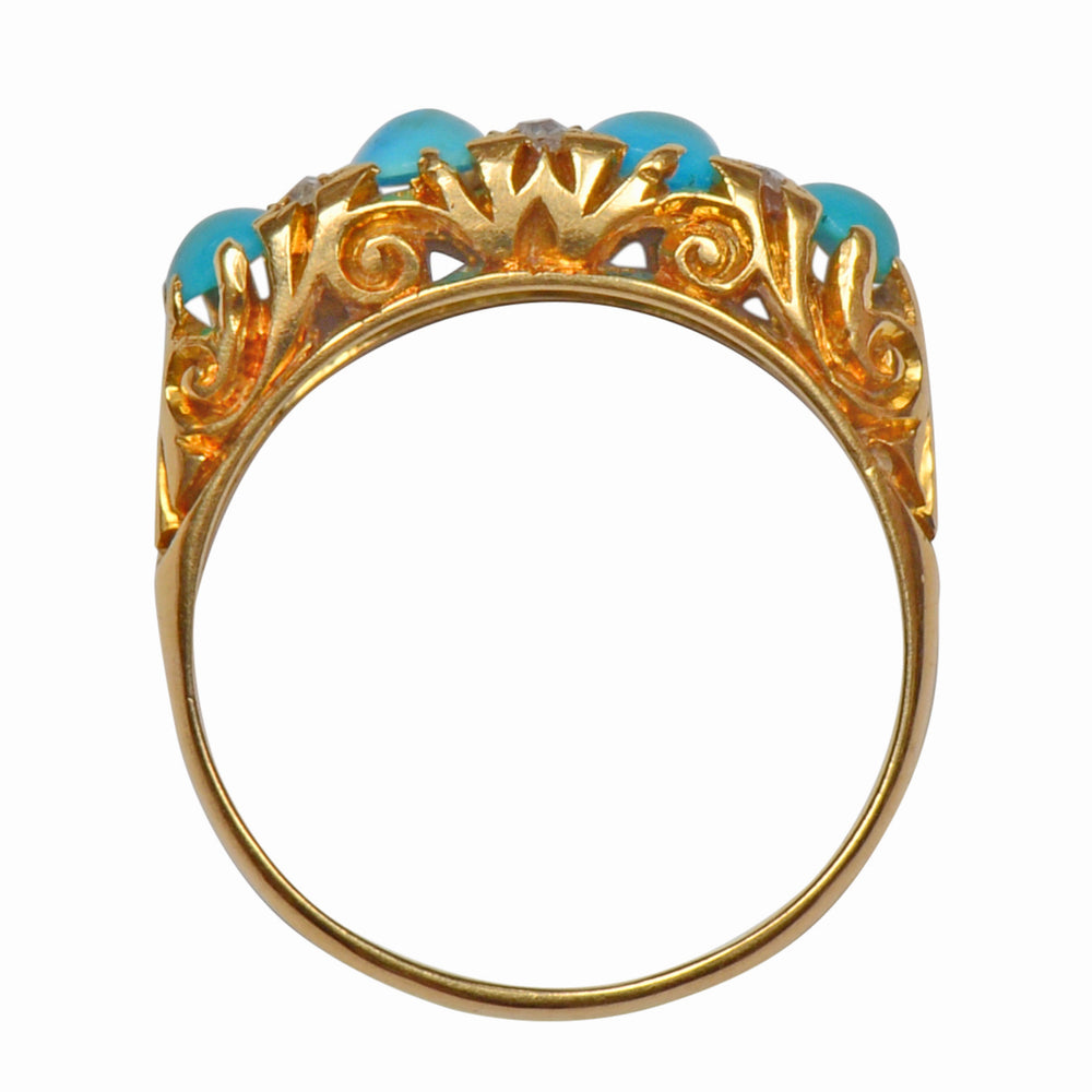 
                      
                        Antique Turquoise Diamond Ring of 1910
                      
                    