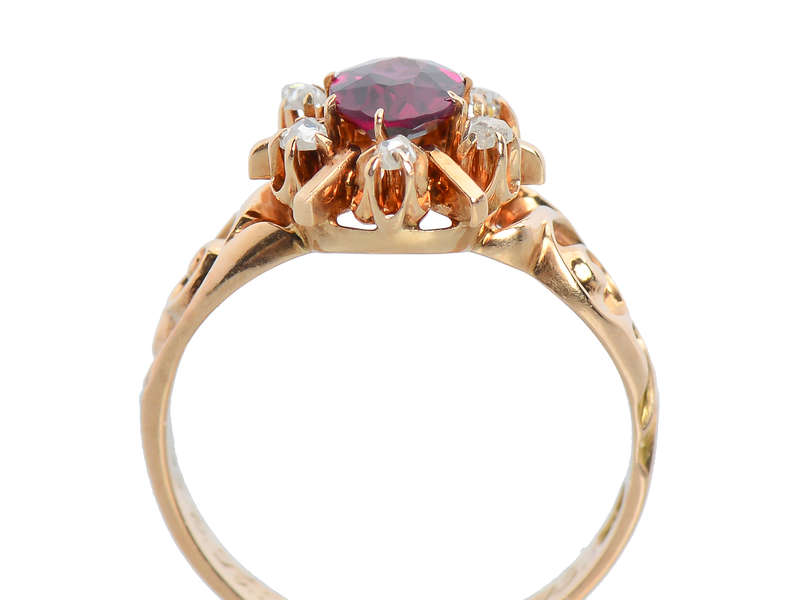 Christmas Past - Garnet Edwardian Ring of 1895