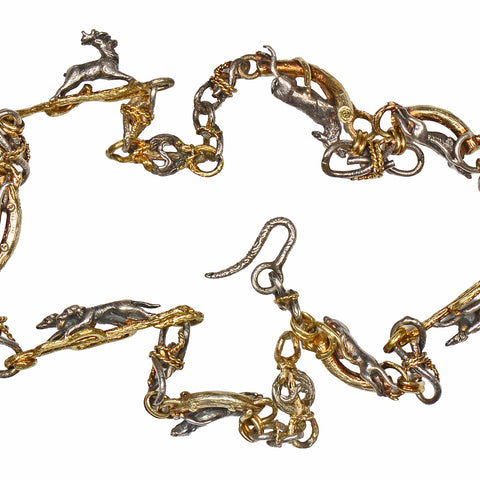 Masterful Dog Hunting Silver Gold Heavy Chain