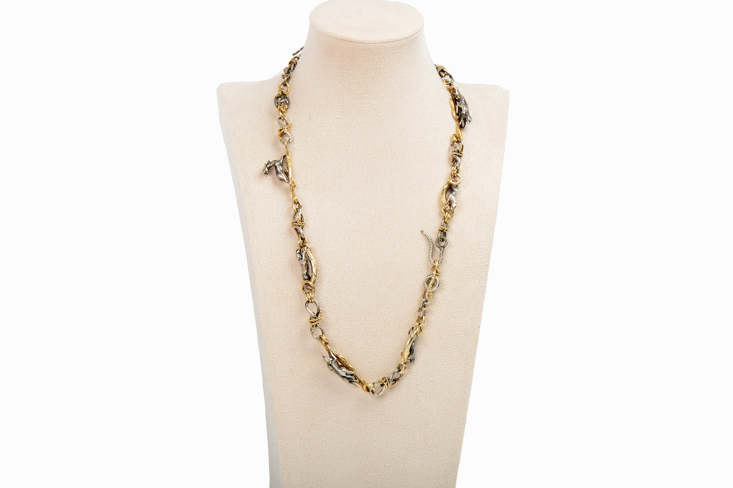 Masterful Dog Hunting Silver Gold Heavy Chain