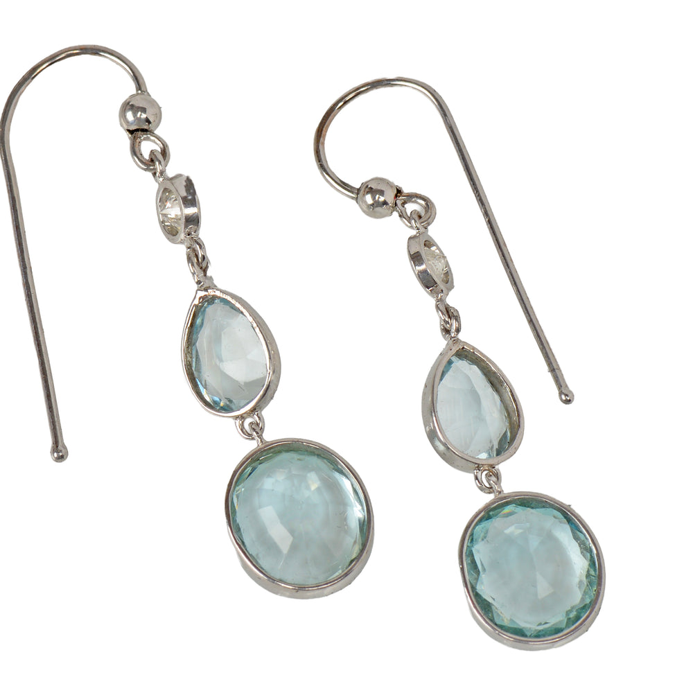 
                      
                        Natural Aquamarine Diamond Dangle Vintage Earrings
                      
                    