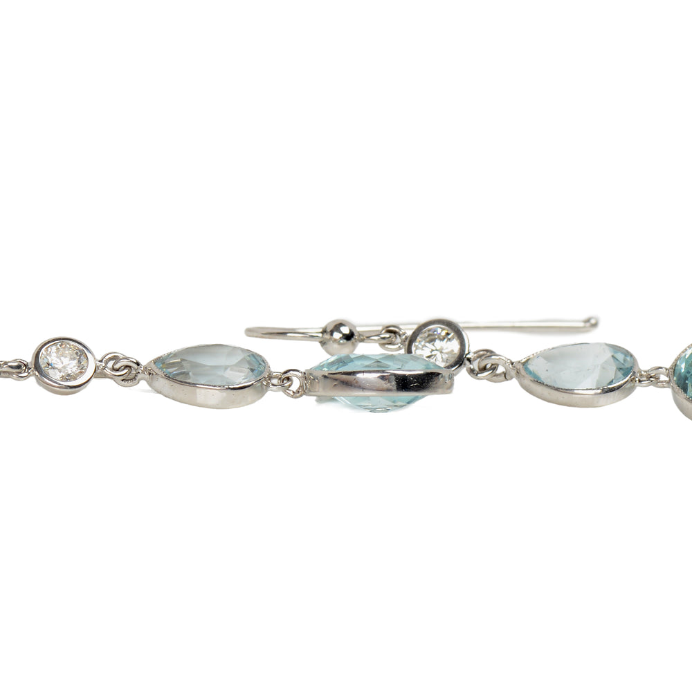 
                      
                        Natural Aquamarine Diamond Dangle Vintage Earrings
                      
                    