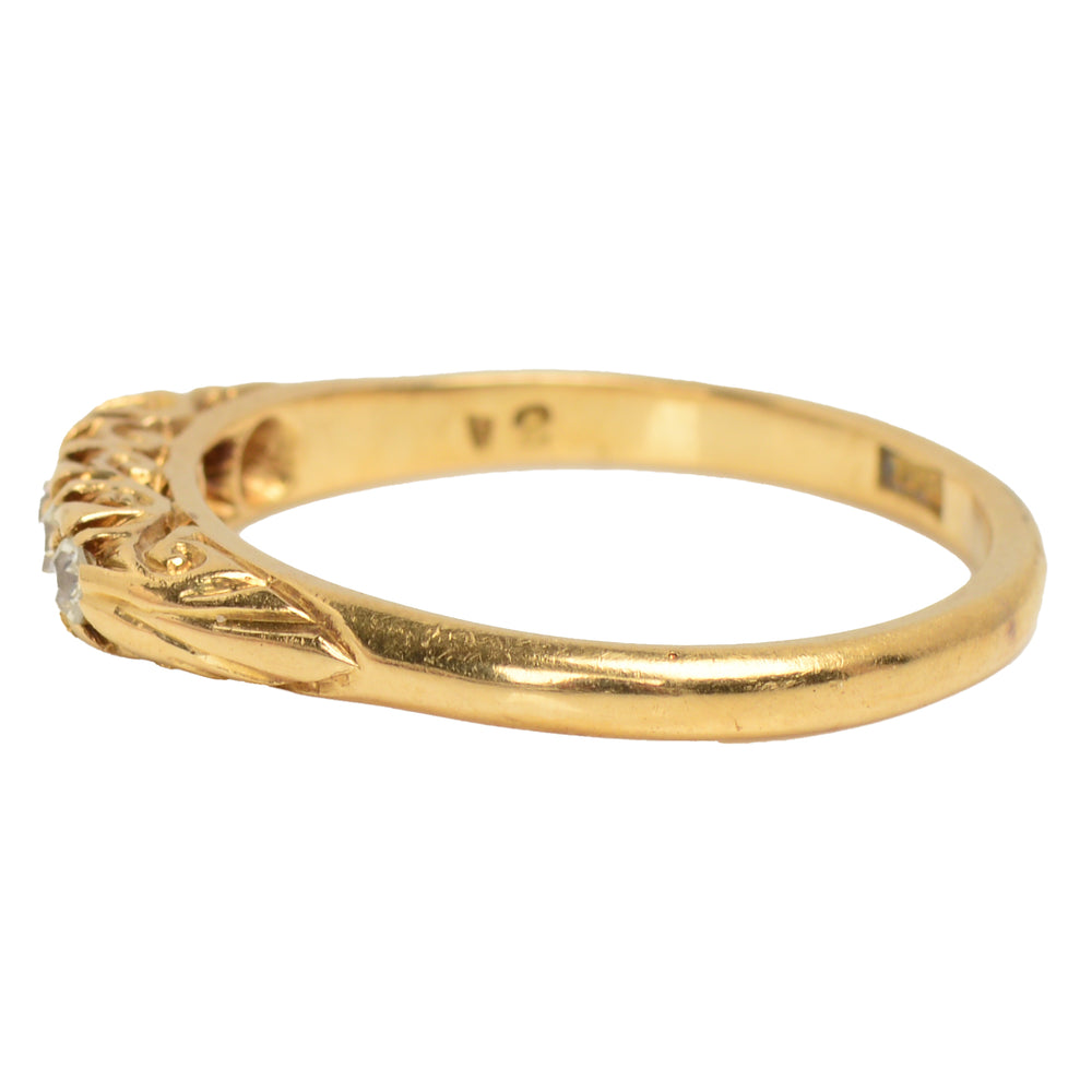 
                      
                        Vintage Five Stone Wedding Ring in Gold fromm 1888
                      
                    
